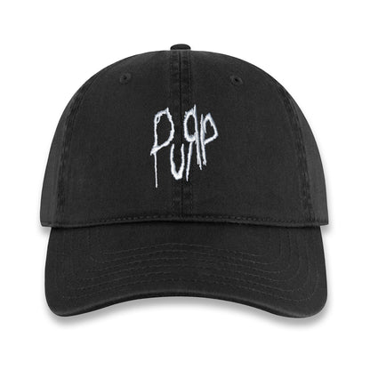 Front view of black unstructured cap with white PURP logo embroidered on the front.

Purple Wax - 3rd Coast Skate Wax - Out the Mud Since 2014 - Skateboard Wax and Apparel
