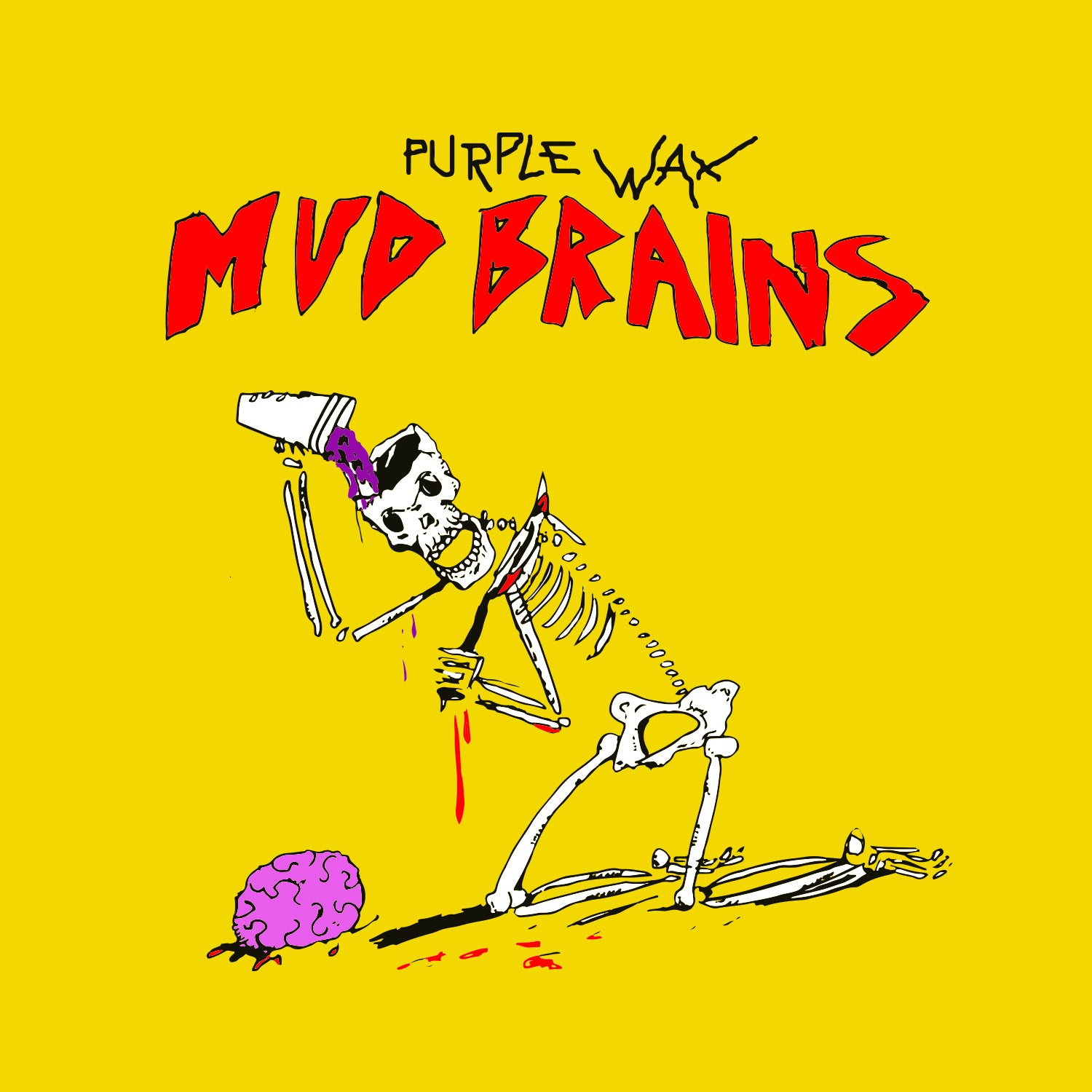 Mud Brains Tee – Purple Wax