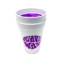 Purple Wax 16 oz Cup